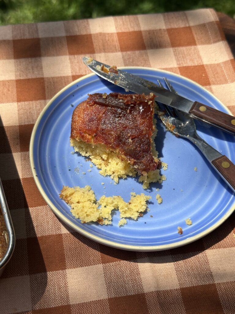 Cornbread Cake with Sticky Date Glaze